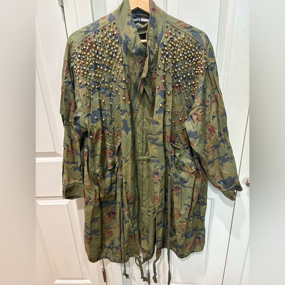 Studded Camouflage Jacket